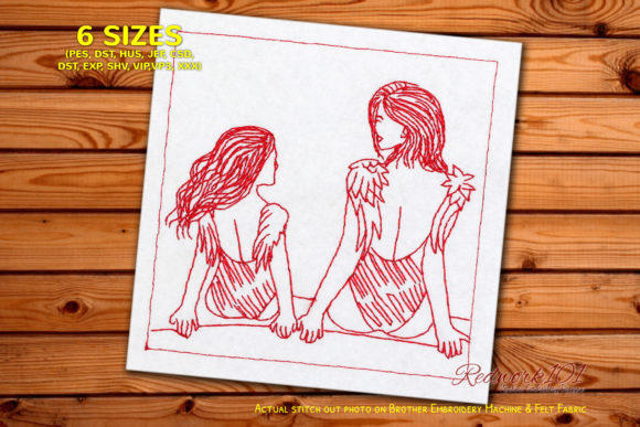 Mom and Daughter Embroidery